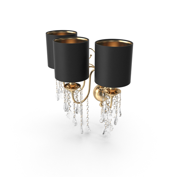 Sconce: 3 Bulbs Black Shade Wall Lamp PNG & PSD Images Sconce: 3 Bulbs Black Shade Wall Lamp PNG & PSD Images
