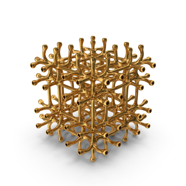 Abstract Sculpture: 3d Printed Complex Object Gold PNG & PSD Images Abstract Sculpture: 3d Printed Complex Object Gold PNG & PSD Images