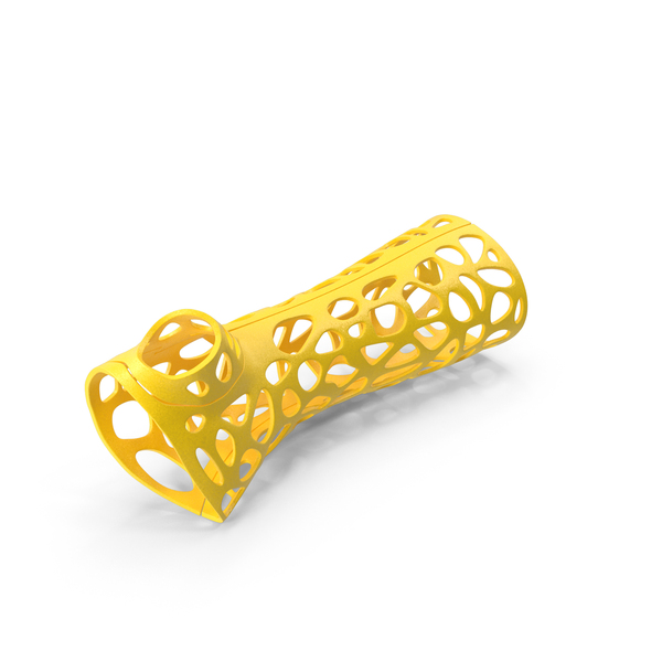 3D Printed Orthopedic Cast Hand Yellow PNG & PSD Images 3D Printed Orthopedic Cast Hand Yellow PNG & PSD Images