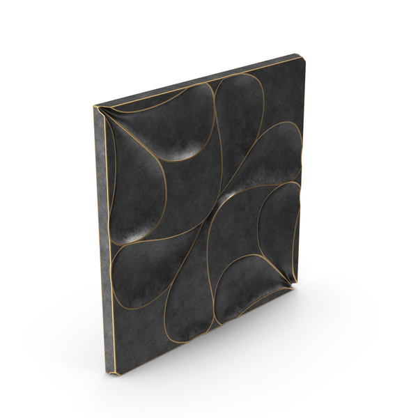 Panelling: 3D Wall Panel Drops Metall PNG & PSD Images