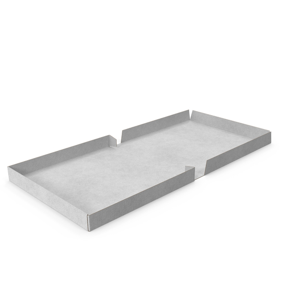 4-Inch White Paper Pizza Box - Full Open PNG & PSD Images