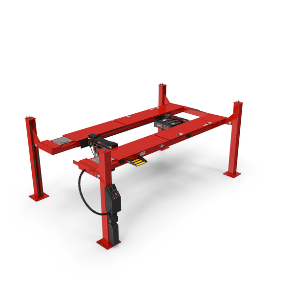 Two: 4 Post Car Lift Hunter L451 PNG & PSD Images Two: 4 Post Car Lift Hunter L451 PNG & PSD Images