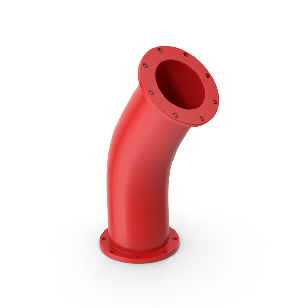 Industrial Pipes: 45 Degree Pipe Red PNG & PSD Images