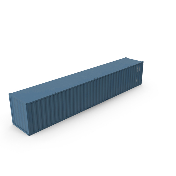 Cargo: 48 ft Shipping ISO Container Blue PNG & PSD Images