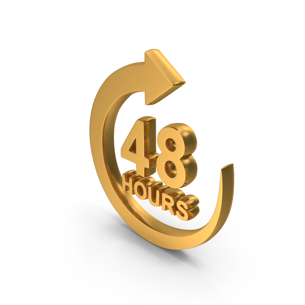 Symbols: 48 Hours Refresh Button Icon Gold PNG & PSD Images