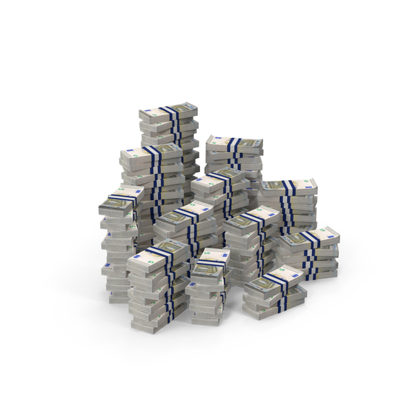 Banknote: 5 Euro Grouped Stacks PNG & PSD Images