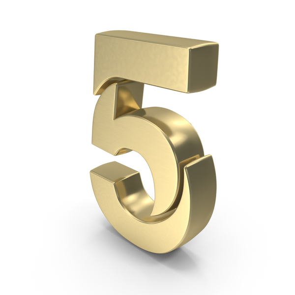 5 Number Stylish Gold PNG & PSD Images 5 Number Stylish Gold PNG & PSD Images