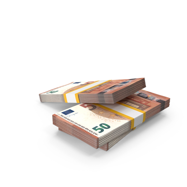 Currency: 50 Euro Money Notes Lots Three PNG & PSD Images