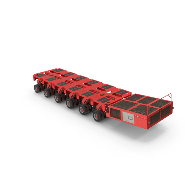 Flatbed Trailer: 6 Axle Lines Modular Transporter Goldhofer PNG & PSD Images