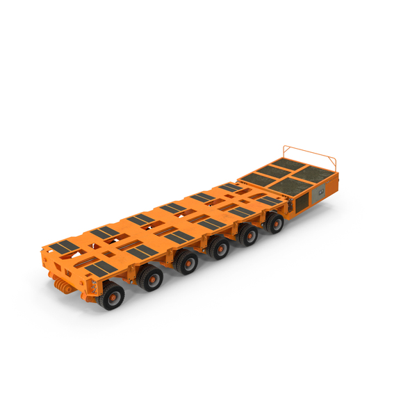 6 Axle Lines Modular Transporter Goldhofer Orange Pose PNG & PSD Images 6 Axle Lines Modular Transporter Goldhofer Orange Pose PNG & PSD Images