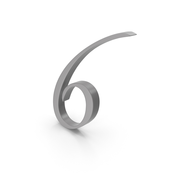 Number: 6 Grey PNG & PSD Images