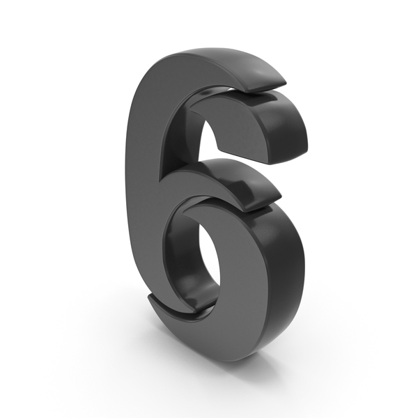 6 Number Stylish Black PNG & PSD Images 6 Number Stylish Black PNG & PSD Images