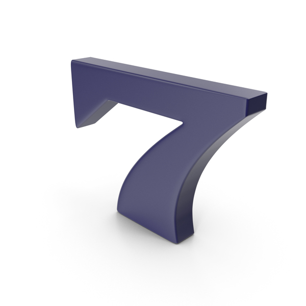 Number: 7 Dark Blue PNG & PSD Images