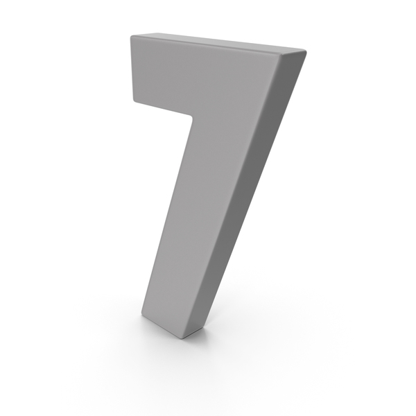 7 Number Grey PNG & PSD Images