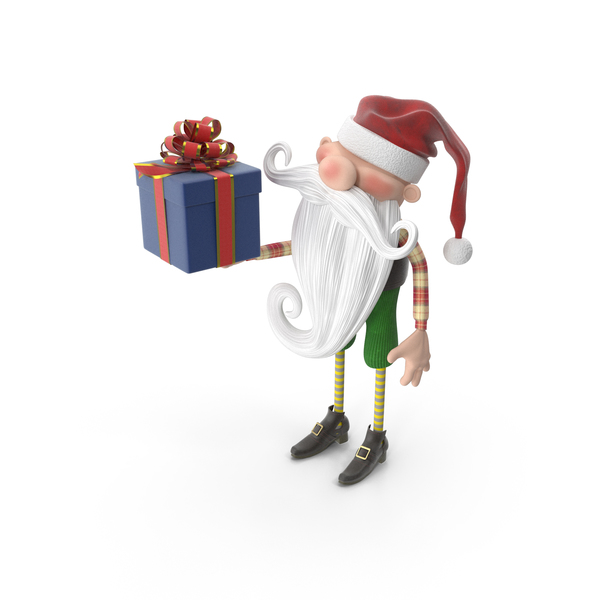A Christmas Elf Offering a Gift PNG & PSD Images A Christmas Elf Offering a Gift PNG & PSD Images