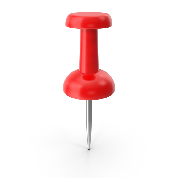 Thumbtack: A Straight Red Push Pin PNG & PSD Images