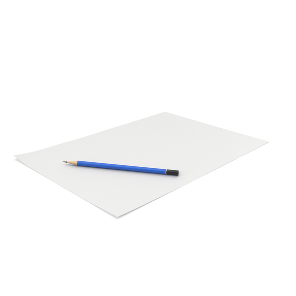 A4 Paper With Blue Pencil PNG & PSD Images A4 Paper With Blue Pencil PNG & PSD Images