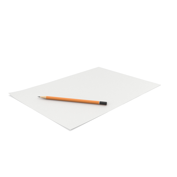 Office Products: A4 Paper With Pencil PNG & PSD Images
