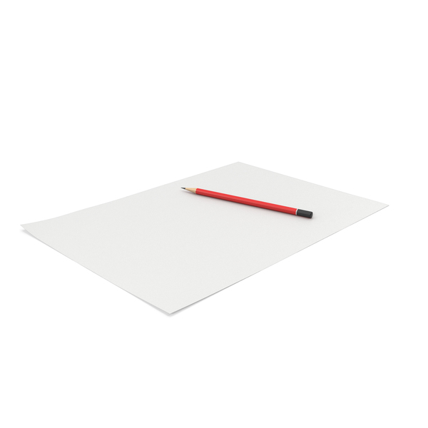 Office Products: A4 Paper With Red Pencil PNG & PSD Images Office Products: A4 Paper With Red Pencil PNG & PSD Images