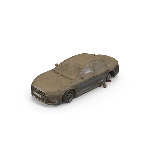 Wrecked Car: Abandoned Audi A8 PNG & PSD Images Wrecked Car: Abandoned Audi A8 PNG & PSD Images