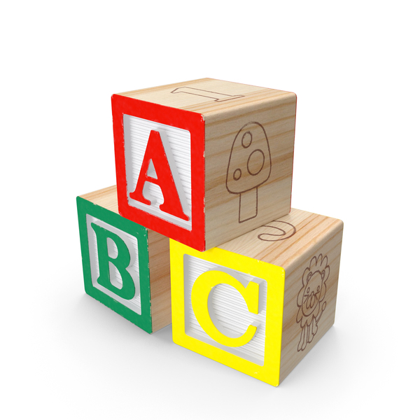Alphabet: ABC Wooden Blocks PNG & PSD Images