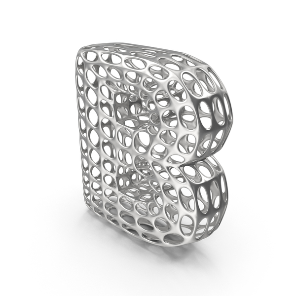 Language: Abstract Silver Letter B PNG & PSD Images