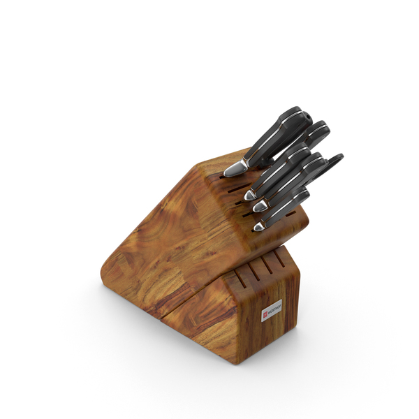 Kitchen Knife: Acacia Block PNG & PSD Images Kitchen Knife: Acacia Block PNG & PSD Images