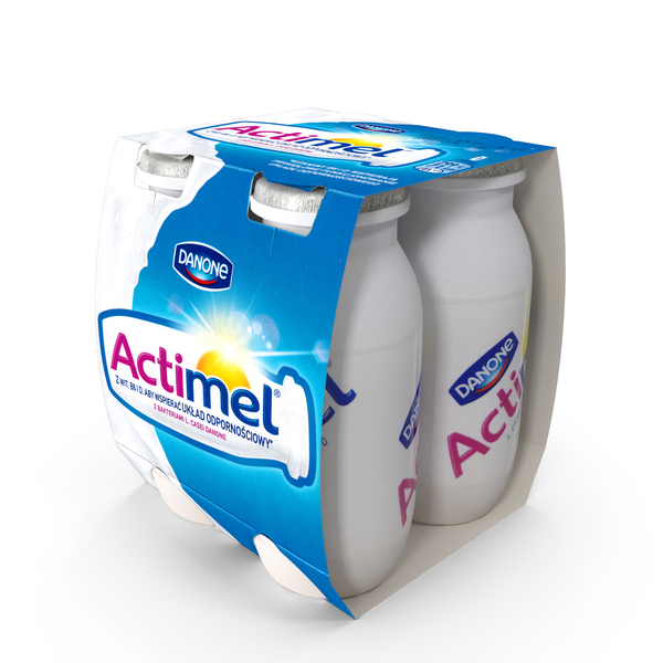 Drink Container: Actimel 4-Pack PNG & PSD Images Drink Container: Actimel 4-Pack PNG & PSD Images