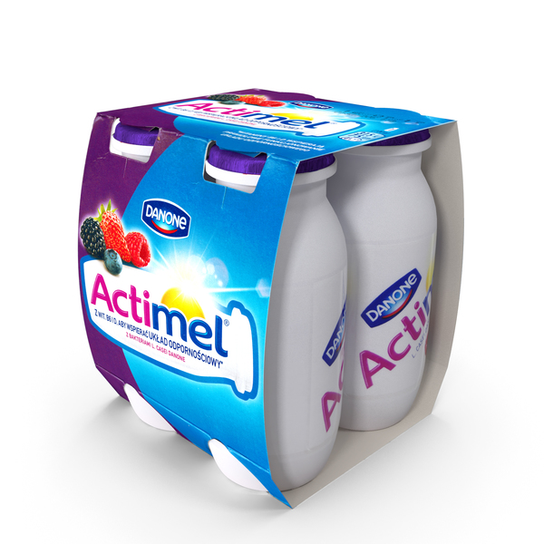 Drink Container: Actimel Berry Burst 4-Pack PNG & PSD Images Drink Container: Actimel Berry Burst 4-Pack PNG & PSD Images