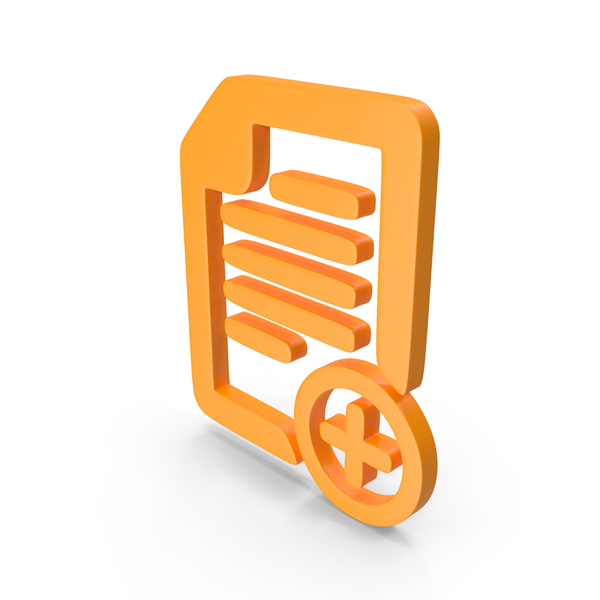 Logo: Add Digital Document Symbol Orange PNG & PSD Images