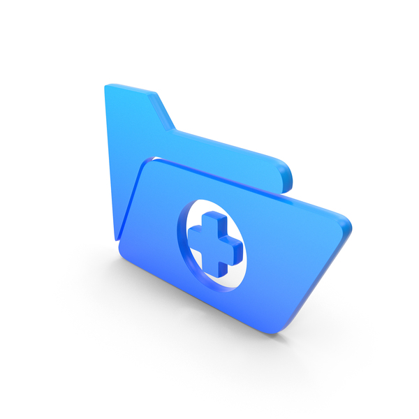 Computer Icon: Add Folder Symbol Blue PNG & PSD Images
