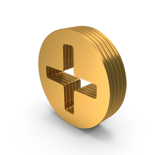 Symbols: Add Plus Coin Medical Gold PNG & PSD Images