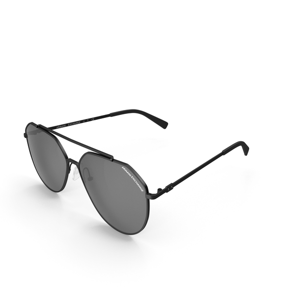 AE AX2023S Grey And Black Sunglasses PNG & PSD Images