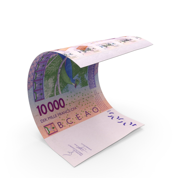 Currency: African 10000 Francs Money Note Bend PNG & PSD Images Currency: African 10000 Francs Money Note Bend PNG & PSD Images