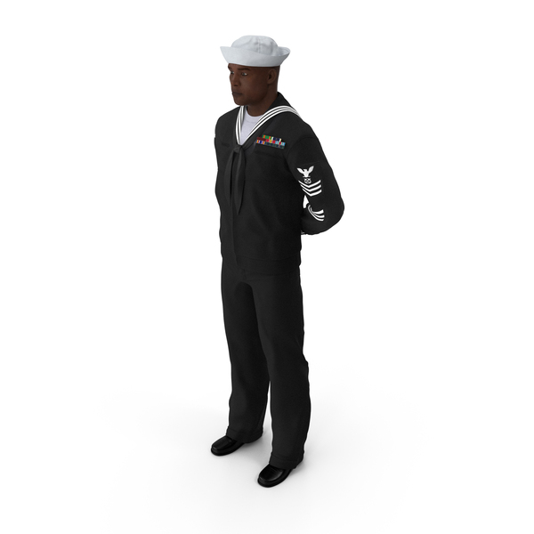 Man: Afro American Sailor In Black Uniform Standing Pose PNG & PSD Images Man: Afro American Sailor In Black Uniform Standing Pose PNG & PSD Images