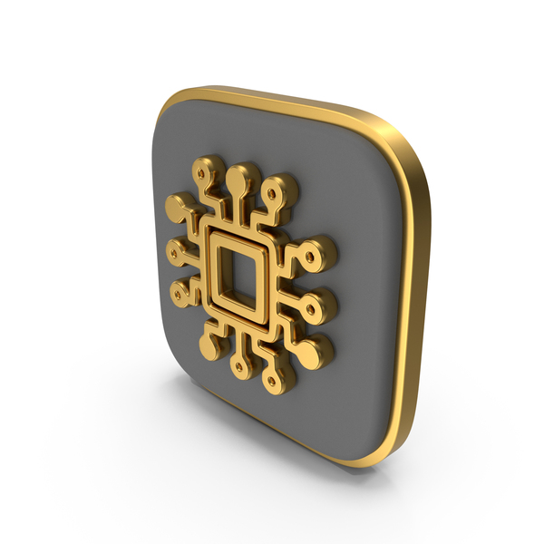 Computer Chip: AI Circuit Square Coin PNG & PSD Images Computer Chip: AI Circuit Square Coin PNG & PSD Images