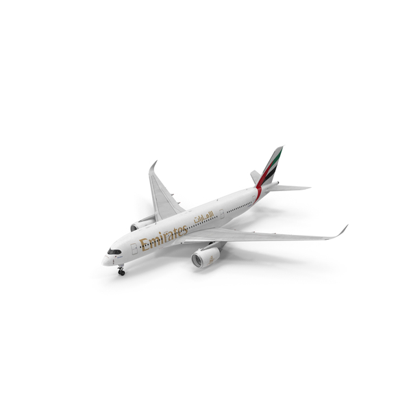 Airliner: Airbus A350 800 Emirates Air Line PNG & PSD Images