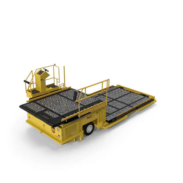 Baggage Cart: Aircraft Ground Support Lower Deck Loader Yellow PNG & PSD Images