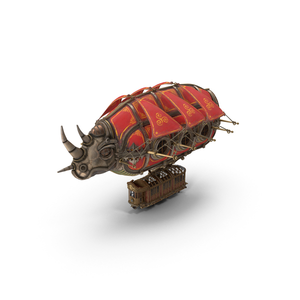 Airship Steampunk Rhinoceros PNG & PSD Images Airship Steampunk Rhinoceros PNG & PSD Images