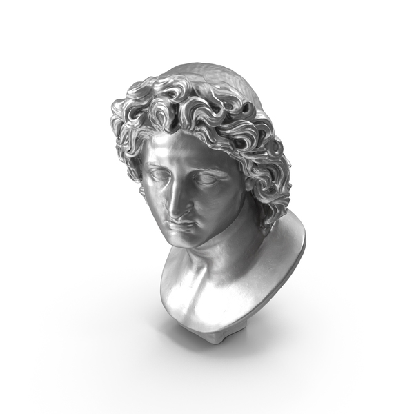 Alexander The Great Metal Bust PNG & PSD Images