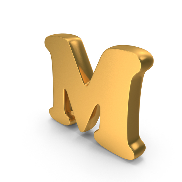 Alphabet Capital M Bold Font Style Gold PNG Images & PSDs for Download