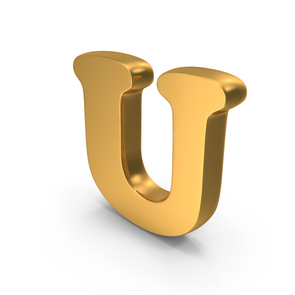 Alphabet Capital U Bold Font Style Gold PNG Images & PSDs for Download ...