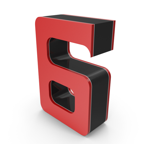 Roman: Alphabet Number 6 Red Black PNG & PSD Images Roman: Alphabet Number 6 Red Black PNG & PSD Images