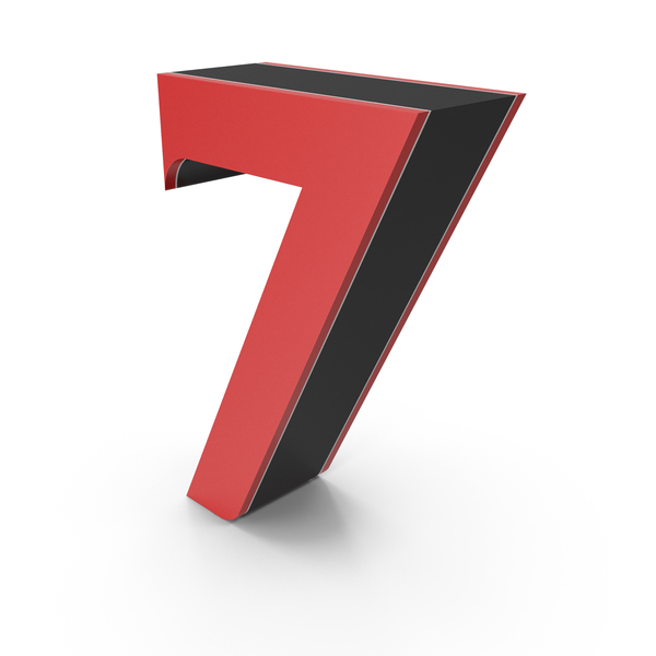Roman: Alphabet Number 7 Red Black PNG & PSD Images Roman: Alphabet Number 7 Red Black PNG & PSD Images