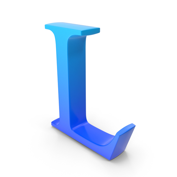 Alphabet Time's Roman Blue L PNG & PSD Images