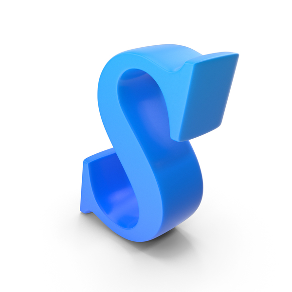 Alphabet Time's  Roman Italic Small Blue S PNG & PSD Images