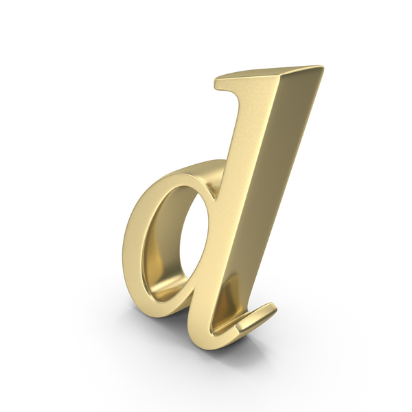 Alphabet Time's Roman Small Gold D PNG & PSD Images