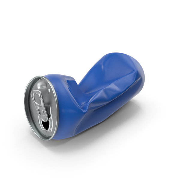 Aluminum Can Blue Dented PNG & PSD Images