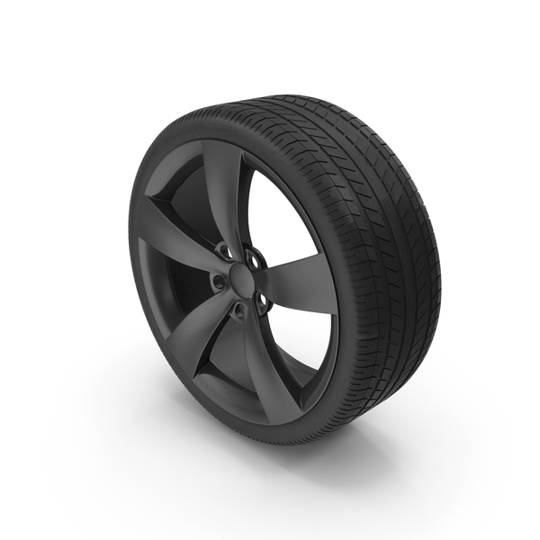 Car: Black Aluminum Wheel Rim PNG & PSD Images