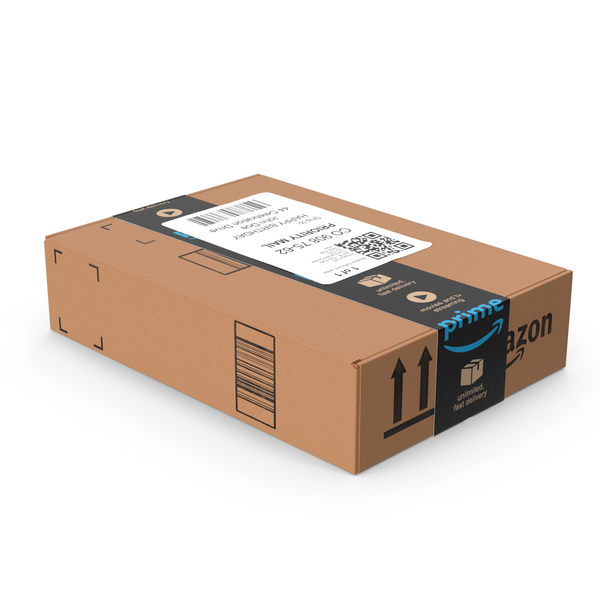 邮件包：亚马逊包裹盒26x18x7 PNG和PSD图像